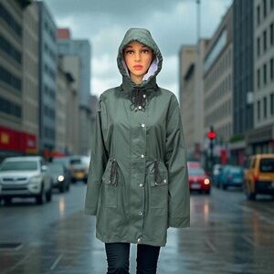 Women’s Hooded Windbreaker Raincoat size XXL